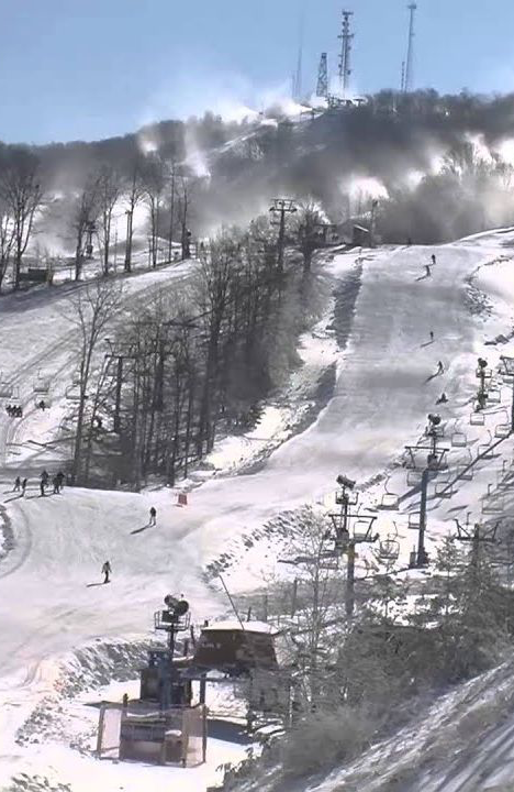 Photo of Winterplace Ski Resort slopes with skiers skiing